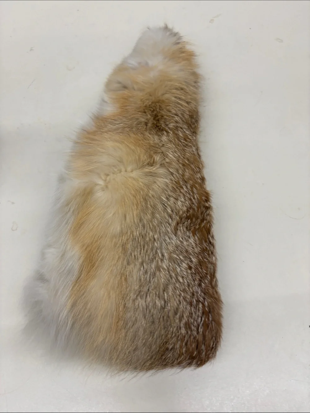 Real Fox Fur Scarf Wrap with Burgundy Lining